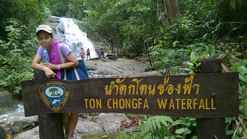 Ton Chongfa Waterfall in Phang Nga Thailand