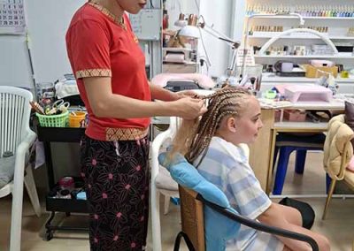 Hair-Braiding at Spy Nail and Spa Khao Lak